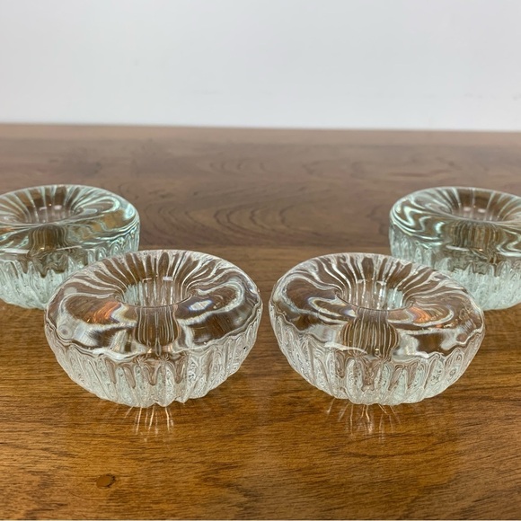 Iittala Other - Set Of 4 Tapio Wirkkala Iittala Crystal Candle Holders Finland Vtg Different Sz